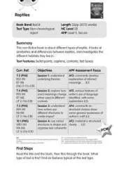 BC NF Red (KS2) B/5B Reptiles Guided Reading Card