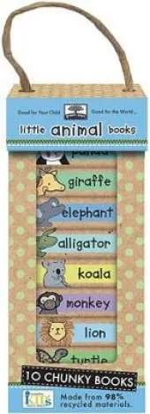 Green Start Book Towers: Little Animal Books: 10 Chunky Books Made from 98% Recycled Materials