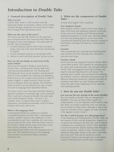 Double Take: Teacher's Book Level 2