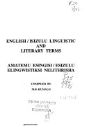 Zulu/English Linguistic and Literary Terms