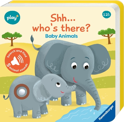 Ravensburger Play+ Infant & Toddler - Shhh…Who's there? Baby Animals My First Seek and Find Sound Book: Search and find