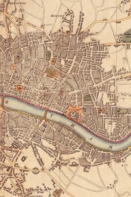 London, Westminster, and Southwark Vintage Map Field Journal Notebook, 50 pages/25 sheets, 4x6