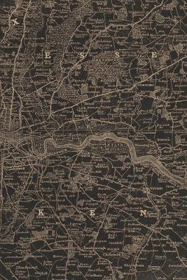 London Vintage Map Field Journal Notebook, 50 pages/25 sheets, 4x6