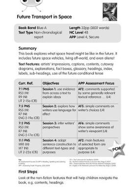 BC NF Blue (KS2) A/4B Future Transport in Space Guided Reading Card