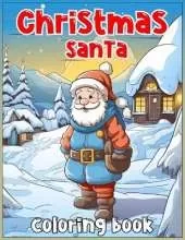 Christmas Santa Coloring book: variety of designs and drawing styles. (Each sheet is printed individually to avoid ink bleed-through.)