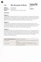 Literacy World Satellites Fiction Stg 3 Guided Reading Cards Pyramid of Doom Frwk Sing