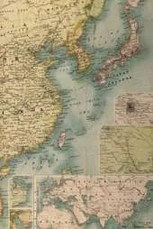 Southeast Asia Vintage Map Field Journal Notebook, 50 pages/25 sheets, 4x6