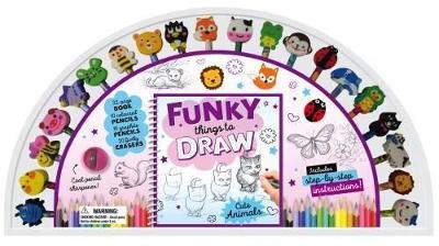 Funky Things to Draw 20 Pencil and Eraser Set Fan