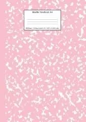 Marble Notebook A4: Pink Marble College Ruled Journal