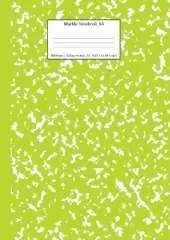 Marble Notebook A4: Green Marble College Ruled Journal