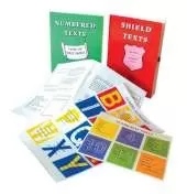 Set of Four Gummed Text Albums: ABC, Shield, Numbered, N.T. Books & Texts