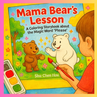 Mama Bear’s Lesson: A Kids Story and Coloring Book About the Magic Word “Please”