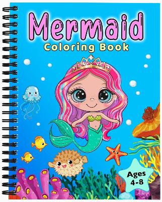 Mermaid Coloring Book for Kids Ages 4-8