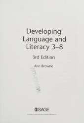 Developing Language and Literacy 3-8