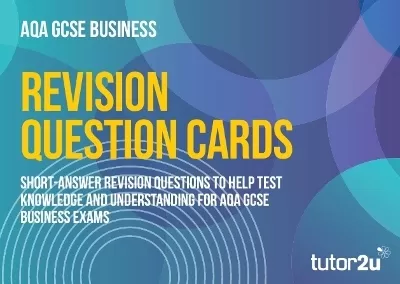 Revision Question Cards for AQA GCSE Business