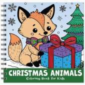 Christmas Animals Coloring Book: Cute Holiday Winter Scenes to Color for Kids Ages 4-8