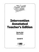 Open Court Reading, Intervention Workbook Annotated Teacher's Edition, Grade 6