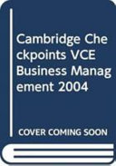 Cambridge Checkpoints VCE Business Management 2004