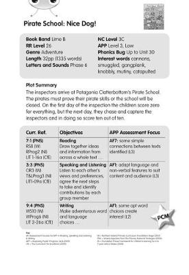 BC Lime B/3C Pirate School: Nice Dog! Guided Reading Card