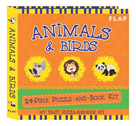 FLAP - 24 piece Puzzle + Book - Animals & Birds