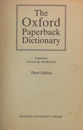 The Oxford Paperback Dictionary