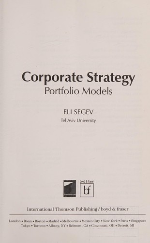 Corporate Strategy: Portfolio Models