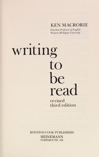 Writing to be Read