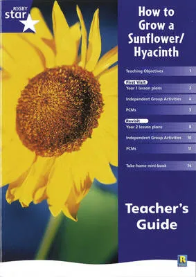 Rigby Star Shared Year 1 Non-Fiction: How to Grow a Sunflower / Hyacinth Teachers Guide