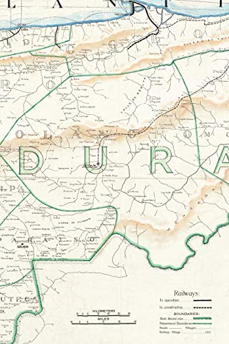 1917 Map of Honduras - A Poetose Notebook / Journal / Diary (50 pages/25 sheets)