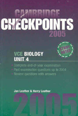 Cambridge Checkpoints VCE Biology Unit 4 2005