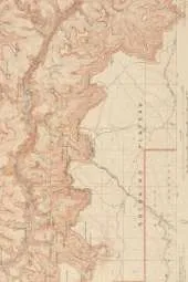 Grand Canyon Vintage Map Field Journal Notebook, 50 pages/25 sheets, 4x6