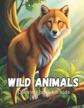 Wild animals: Coloring book for kids