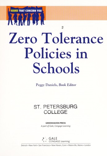 Zero Tolerance Policies in Schools