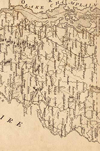 Vermont Vintage Map Field Journal Notebook, 50 pages/25 sheets, 4x6