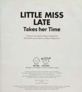 LIttle Miss Late Takes her Time