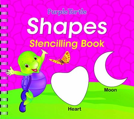 Purple Turtle Shapes Stencil Book