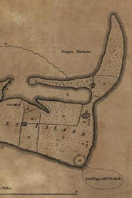 Nantucket, Massachusetts Vintage Map Field Journal Notebook, 50 pages/25 sheets, 4x6