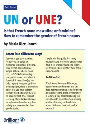 Un or Une? Is this French word masculine or feminine?: How to remember the gender of French nouns