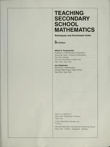 Teaching Secondary School Mathematics 3r: Techniques and Enrichment Units