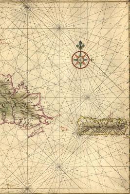 Hispaniola and Puerto Rico Vintage Map Field Journal Notebook, 50 pages/25 sheets, 4x6