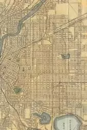 Minneapolis, Minnesota Vintage Map Field Journal Notebook, 50 pages/25 sheets, 4x6