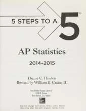 5 Steps to a 5 AP Statistics, 2014-2015 Edition
