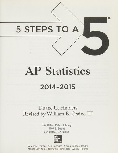 5 Steps to a 5 AP Statistics, 2014-2015 Edition