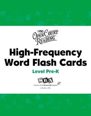 Open Court Reading PreK, High Frequency Flash Cards