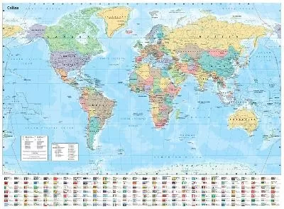 Collins World Wall Paper Map