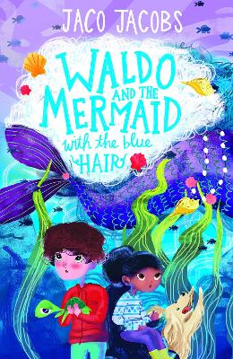 Waldo and the mermaid with blue hair