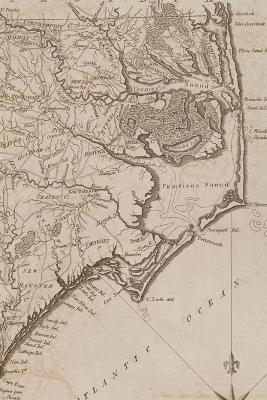 North Carolina Vintage Map Field Journal Notebook, 50 pages/25 sheets, 4x6