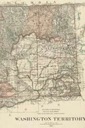 Washington Vintage Map Field Journal Notebook, 50 pages/25 sheets, 4x6