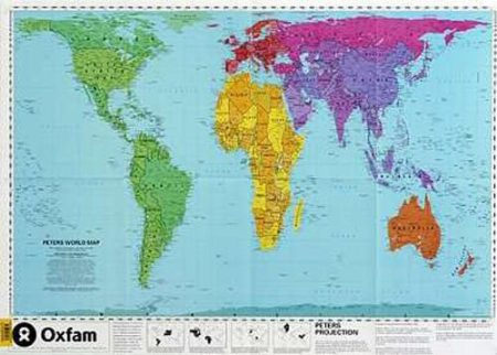Peters Projection World Map
