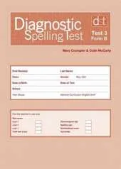 Diagnostic Spelling Tests: Test 3, Form B Pk10